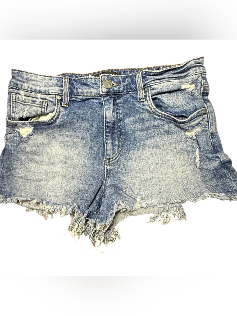 Kut from the Kloth Jane Highrise Frayed Distressed Shorts Size 6